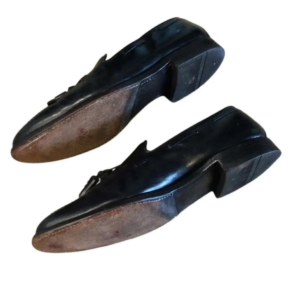 Allen Edmonds Mens Grayson Loafers Size US 13 AA Black Tassel‎ Cordovan Business